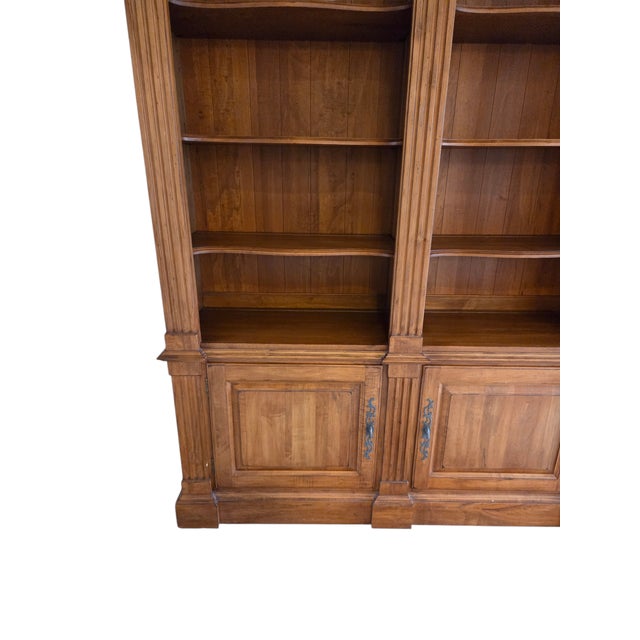 Ethan Allen 1990s Ethan Allen Legacy Bookcase Cabinet Hutch Display Breakfront Shelf For Sale - Image 4 of 16