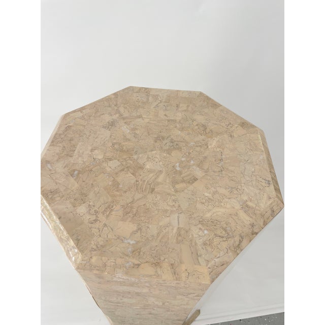1980s Maitland-Smith Tessellated Fossil Stone Tall Jewelry Chest With Matching Box For Sale - Image 14 of 18