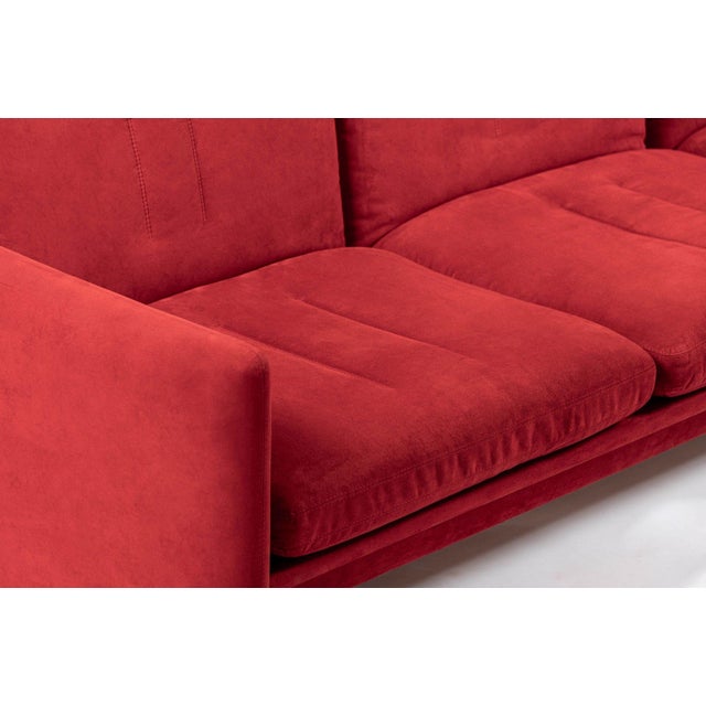 Vintage Italian Modern Red Simone Sofa by Simon International, Italy, Circa 1972 For Sale - Image 12 of 18