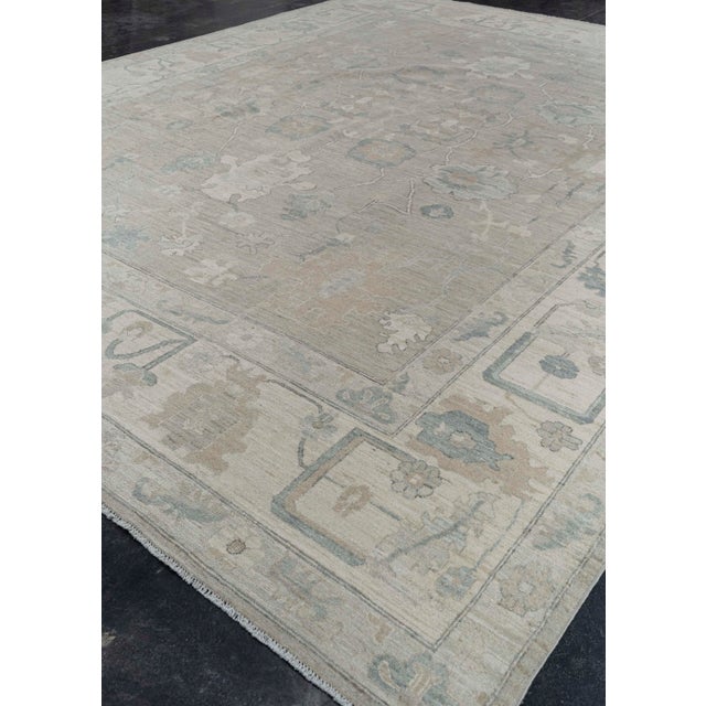 Gray Oushak Rug 11'6" x 14'6" For Sale - Image 8 of 8