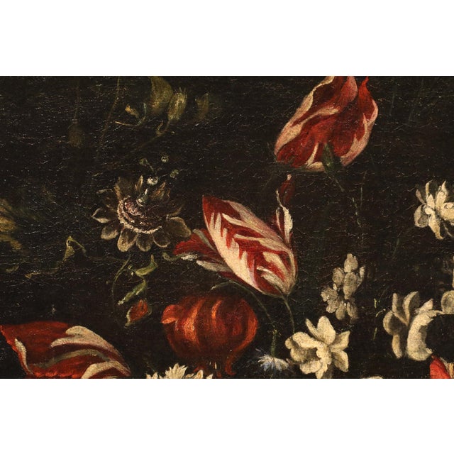 Giovanni Stanchi, Still Life with Vase of Flowers, 1680, Oil on Canvas For Sale - Image 7 of 15