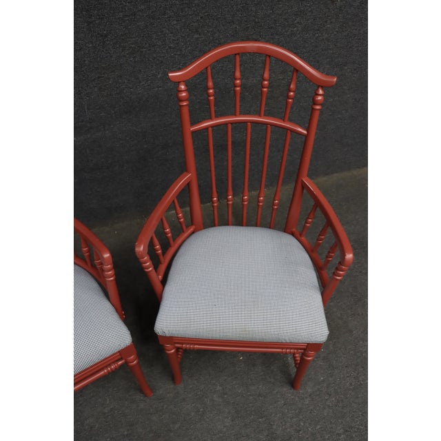 Thomasville Pair of Thomasville-Attributed Windsor Armchairs For Sale - Image 4 of 11