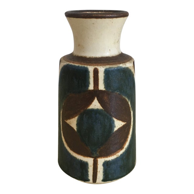 Bornholm Danish Brown And Blue Vase Chairish