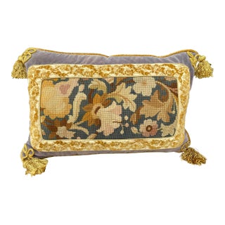 Antique Needlepoint Pillow For Sale