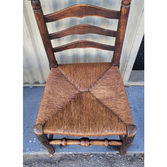 Set of four 19thc ladder back Chairs with original cane seating in very good condition.These most unusual ladder back...