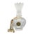 This is a 24% lead Royal Crystal Rock clear perfume bottle with forest leaves tall stopper.