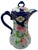 Ceramic Vintage Nippon Style Cobalt Blue and Pink Chocolate Pot For Sale - Image 7 of 12