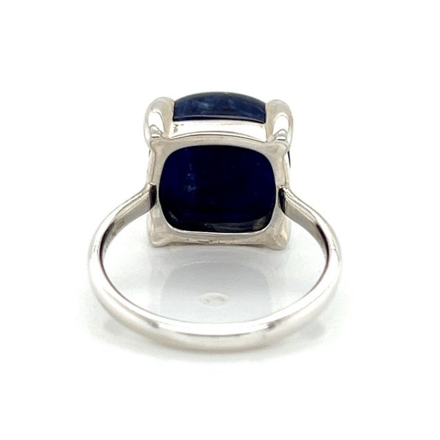 Late 20th Century Tiffany & Co. Paloma Picasso Sugar Stacks Sodalite Sterling Silver Ring For Sale - Image 5 of 9