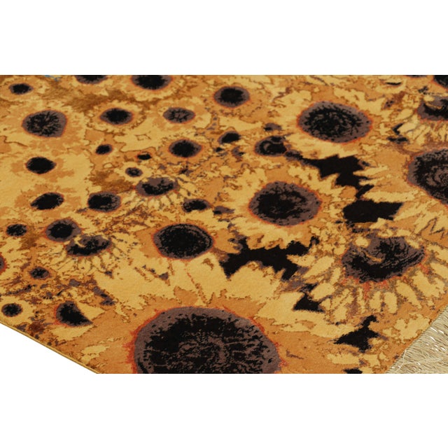 Rug & Kilim’s Contemporary Rug With Abstract Floral Pattern “Molten Sunflowers” For Sale In New York - Image 6 of 7