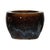 Vintage Brown and Blue Glazed Chinese Stoneware Planter with Rounded Lip For Sale - Image 14 of 18