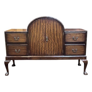 English Buffet Bar in Walnut and Mahogany, 1930s For Sale