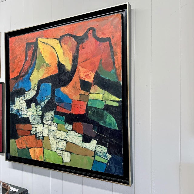 Original artwork by Guayasamin on canvas. Width and height of artwork including frame is 43" Depth is 2" Width and height...