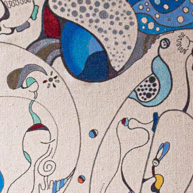 Abstract Celestial Looks – Abstract Linear Composition – Oil Markers on Unstretched Canvas – 27 X 21 In For Sale - Image 3 of 8