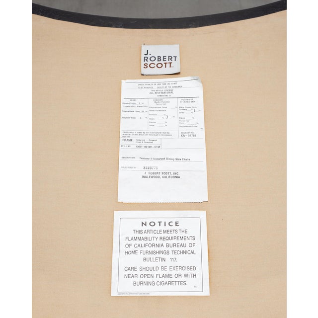 Textile Set of Ten Sally Sirkin for J. Robert Scott Tuscany Dining Chairs For Sale - Image 7 of 18