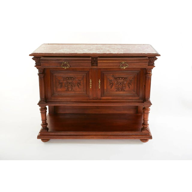 19th Century French Carved Oak Server Sideboard For Sale In New York - Image 6 of 13