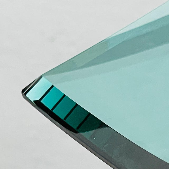 Metal Vintage Art Glass Pendant Lamp from Fontana Arte, Italy, 1950s For Sale - Image 7 of 13