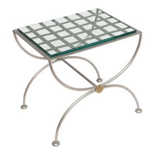 French Modern Occasional or Side Tables of Brushed Steel - Two Available For Sale