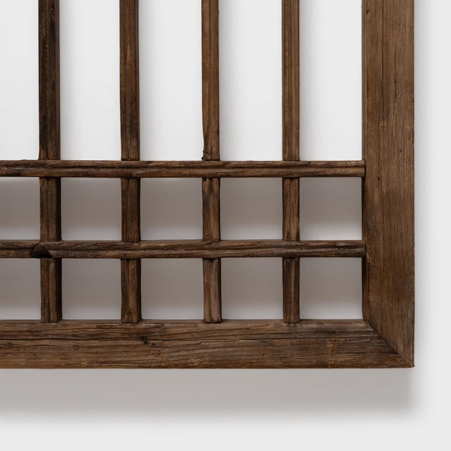 Asian Chinese Open Lattice Window Panel, C. 1850 For Sale - Image 3 of 3