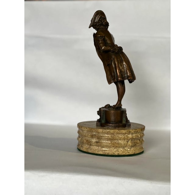 19th Century French Napoleonic Era Dressed Bronze Figurine For Sale - Image 10 of 11
