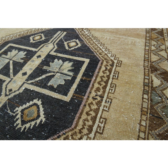 1970s Vintage Handmade Wool Cotton Beige Runner Rug For Sale In San Francisco - Image 6 of 11