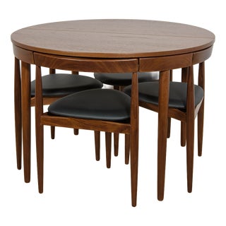Mid-Century Dining Set by Hans Olsen for Frem Røjle, Denmark, 1950s, Set of 5 For Sale
