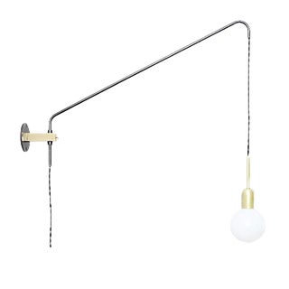 Minimalist Modern Brass & Oxidized Steel Potence Wall Lamp from Balance Lamp For Sale