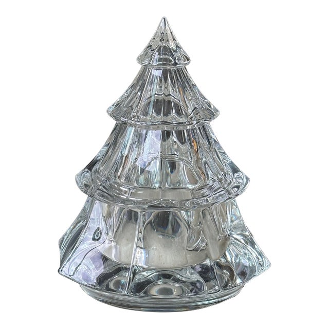 Waterford Crystal Christmas Tree Candy Jar For Sale