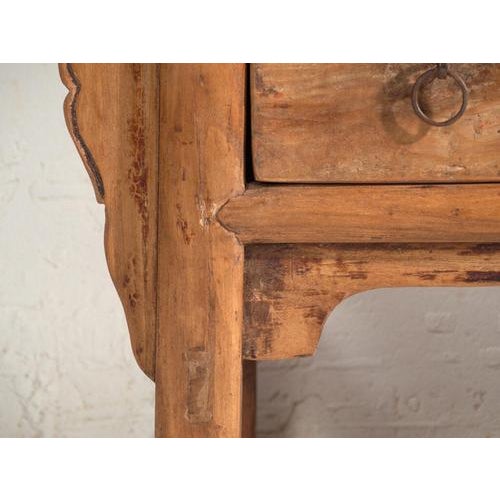 Brown Low Shanxi Elm Console For Sale - Image 8 of 11