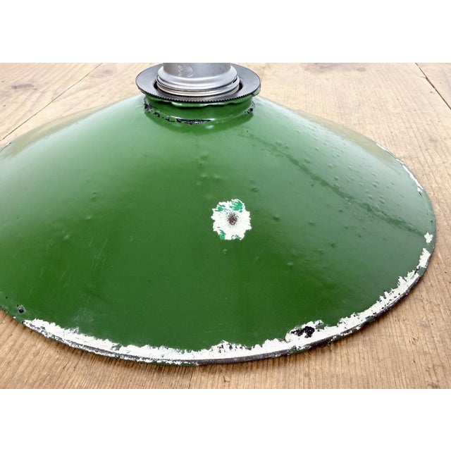 Industrial Green Enamel Light, 1950s For Sale - Image 13 of 17