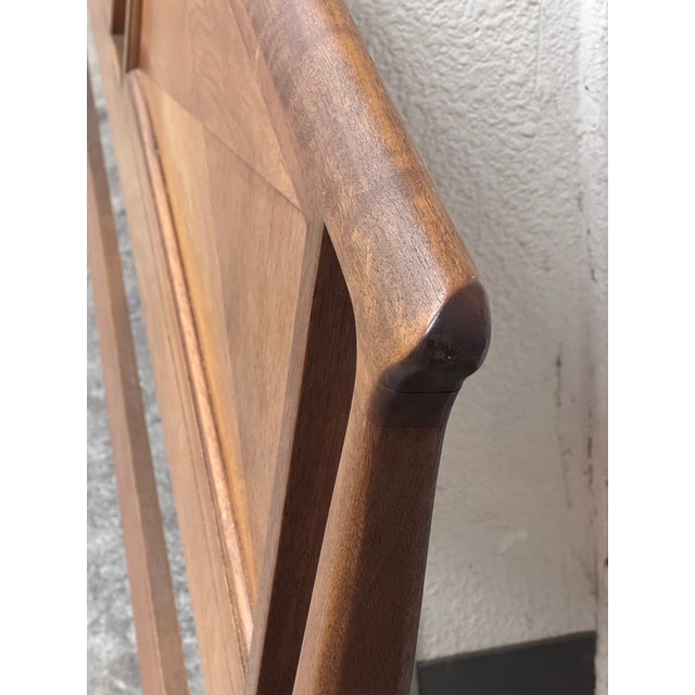 Circa 1960's Eastern King Size John Stuart for Mount Airy Janus Collection Walnut Headboard For Sale - Image 9 of 12