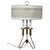 Gerald Thurston Gerald Thurston for Lightolier Style Brass & White Triple Candlestick Table Lamp For Sale - Image 4 of 18