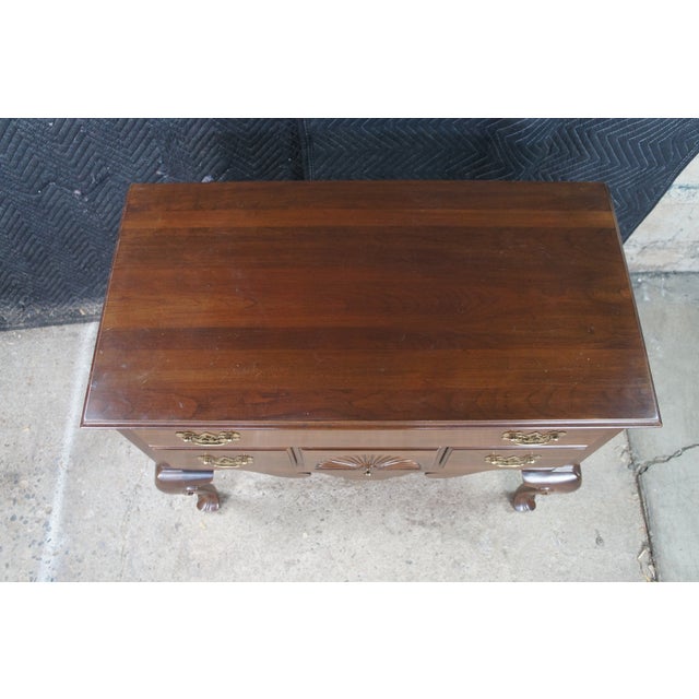 Ethan Allen 1980 Ethan Allen Georgian Court Cherry Lowboy Console Table Hall Chest 11-9205 For Sale - Image 4 of 14