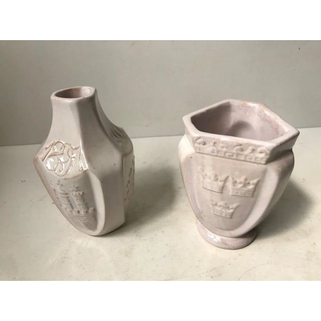 Antique White Ceramic Commemorative Vases by Hermann August Kähler, 1900s, Set of 2 For Sale - Image 6 of 12