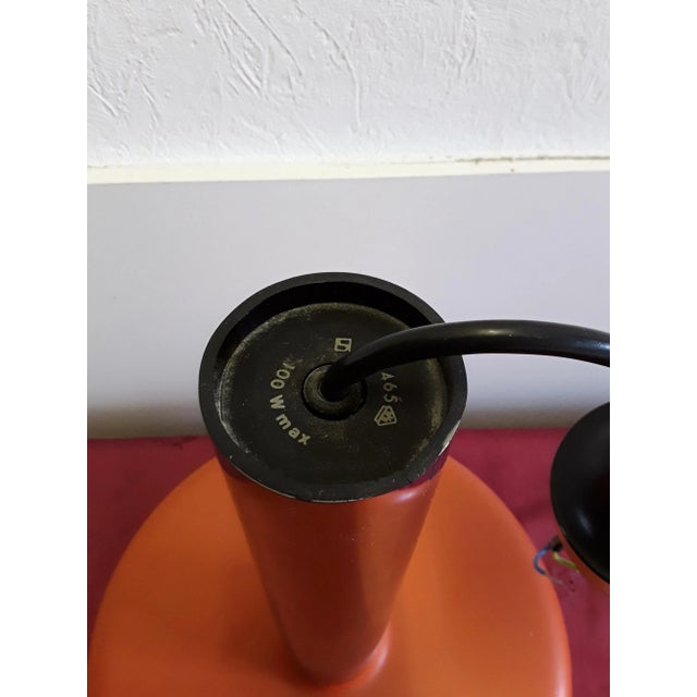 Vintage Chrome and Orange Metal Ceiling Lamp from Staff For Sale - Image 6 of 7
