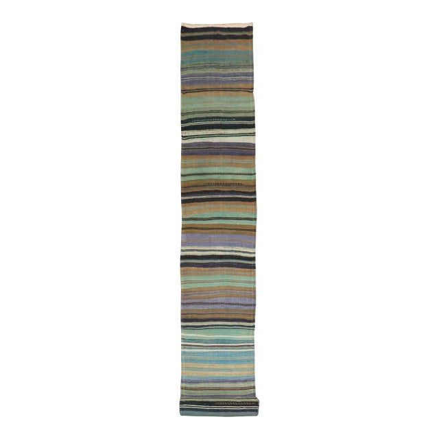 Vintage Zabihi Collection Turkish Kilim Long Runner - 2'5" x 22'6" For Sale
