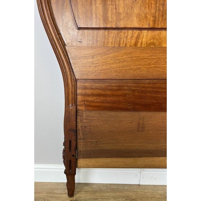 Antique French Walnut Double Bed Carved Headboard For Sale - Image 11 of 12
