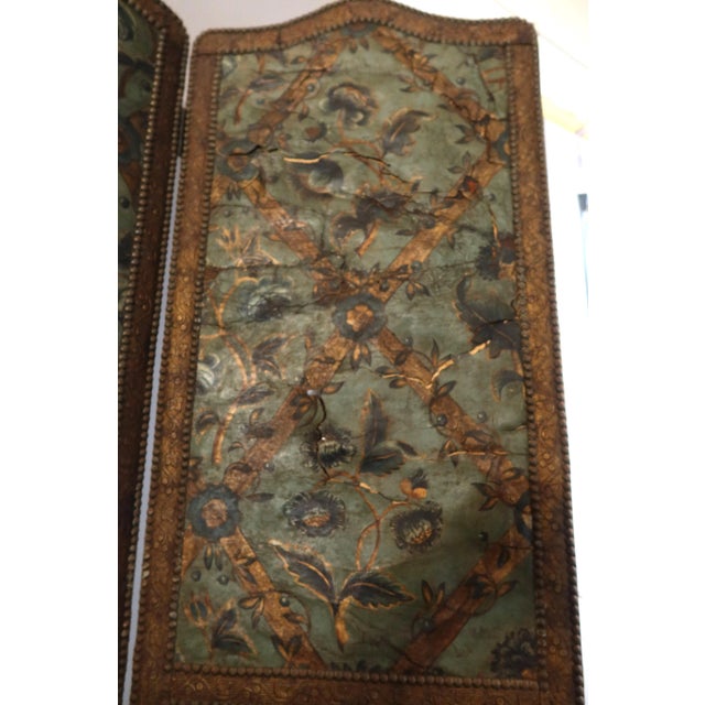 Antique Cordoba Leather Screen, 1600s For Sale - Image 11 of 16