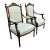 Pair of Antique French Hand-Carved Louis XVI Style Armchairs For Sale