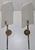Mid-Century Italian Wall Lamps with Brass Frame and White Plastic Shades, 1960s, Set of 2, in Very Good conditions....