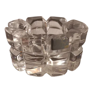 1980s Mikasa Crystal Oval Candle Holder