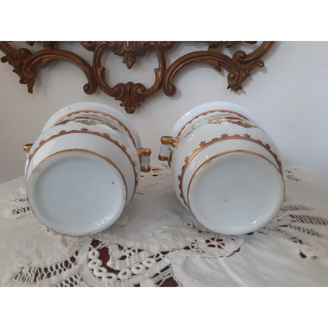 Ceramic 19th Century Dual Sided Cache Pots, 2 of a Kind-2 Available For Sale - Image 7 of 12