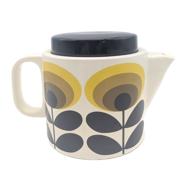 Marimekko Orla Kiely Flower Stem Ceramic Tea Pot For Sale - Image 4 of 12