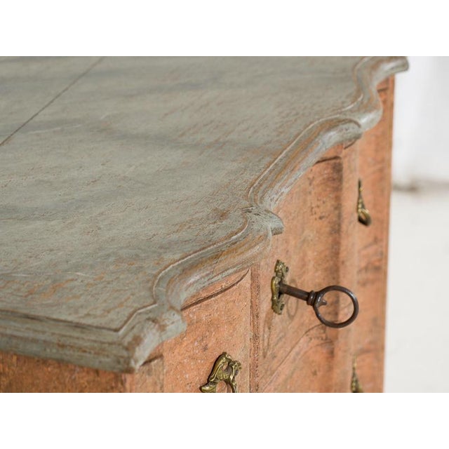 Scandinavian Chest in Original Paint, 1700s For Sale - Image 5 of 11