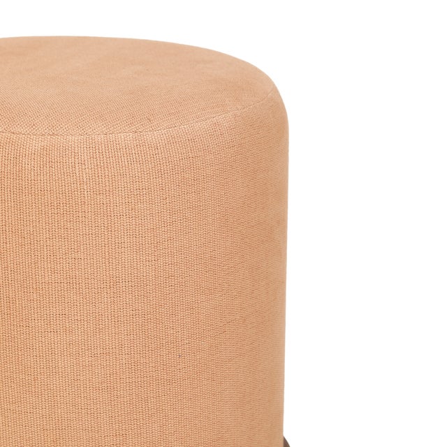 Como Burl and Cotton Jute Designer Accent Stool For Sale - Image 4 of 6