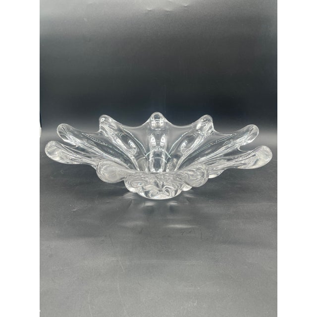 Contemporary 1950s Art Vannes French Crystal Centerpiece For Sale - Image 3 of 10