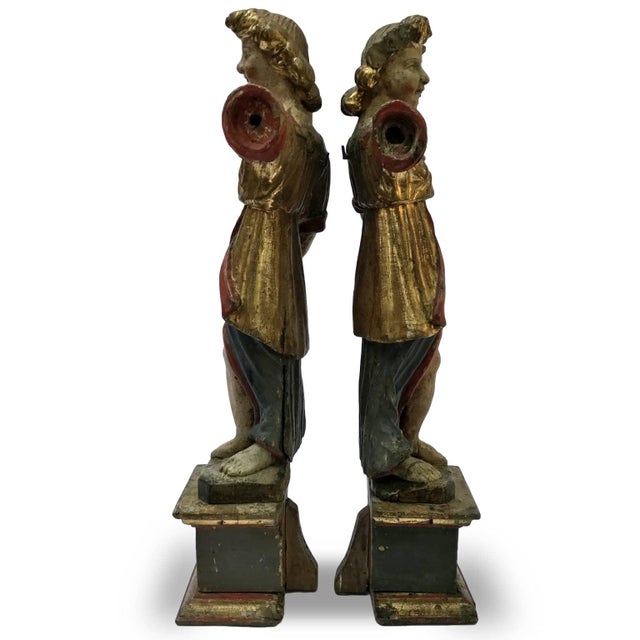 Pair of Cornucopia Sculptures, 1800s, Gold Leaf and Pinus Cembra For Sale - Image 11 of 12