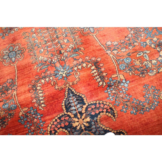 Zabihi Collection Antique Persian Sarouk Ferahan Rug - 10'7" x 12'9" For Sale - Image 10 of 12