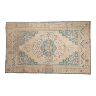 Vintage Distressed Oushak Carpet - 5'11" X 9'6" For Sale