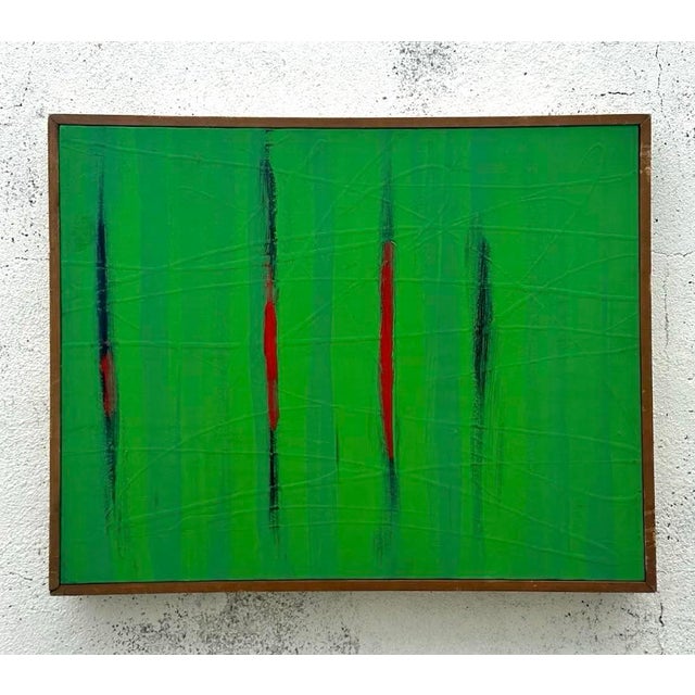 Elevate your space with this stunning Vintage Boho Abstract Oil Painting on Canvas. This captivating artwork features...