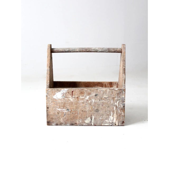 Vintage Wooden Trug Toolbox For Sale - Image 6 of 13